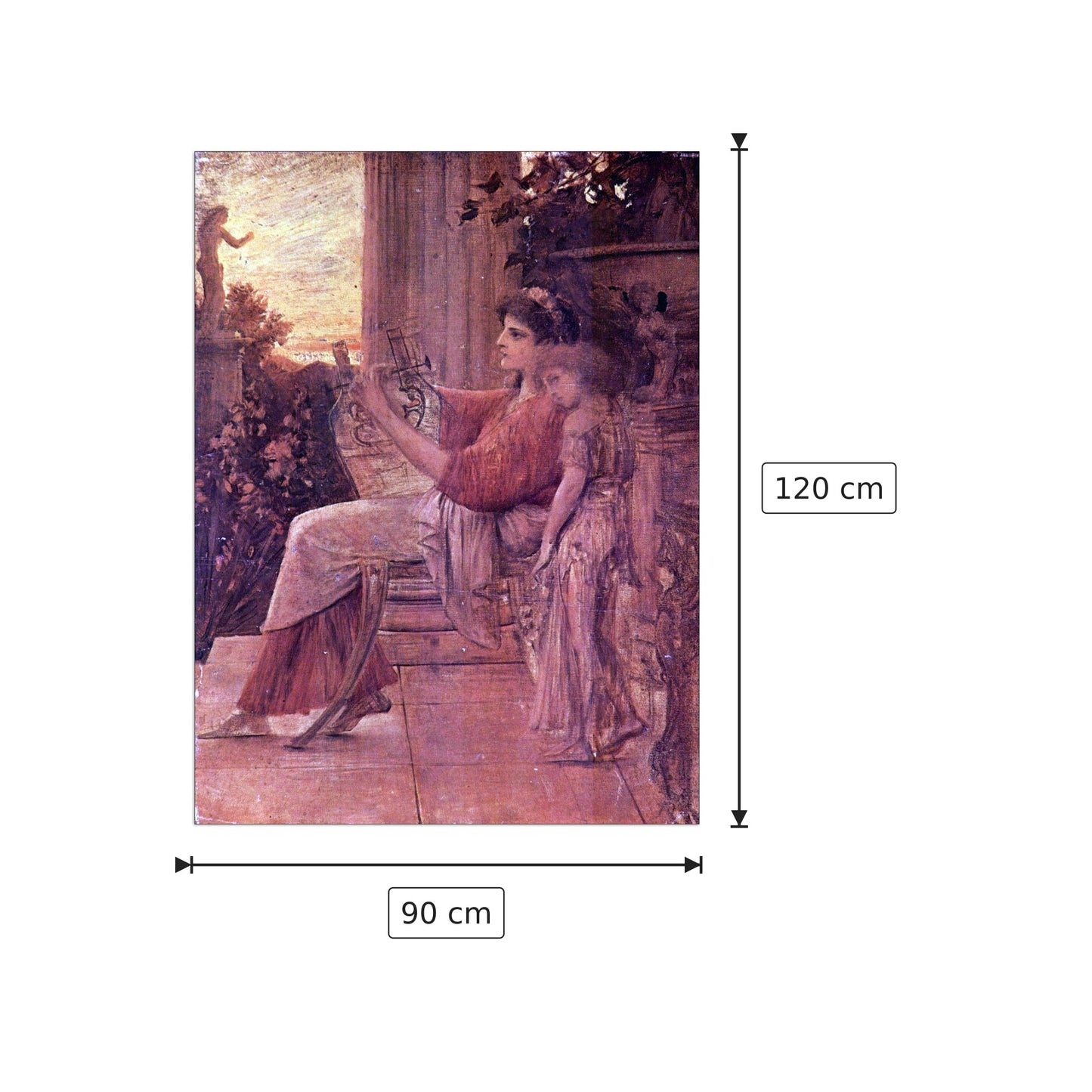 Sapho - Klimt Gustav - cm 90x120 - Pannello in MDF