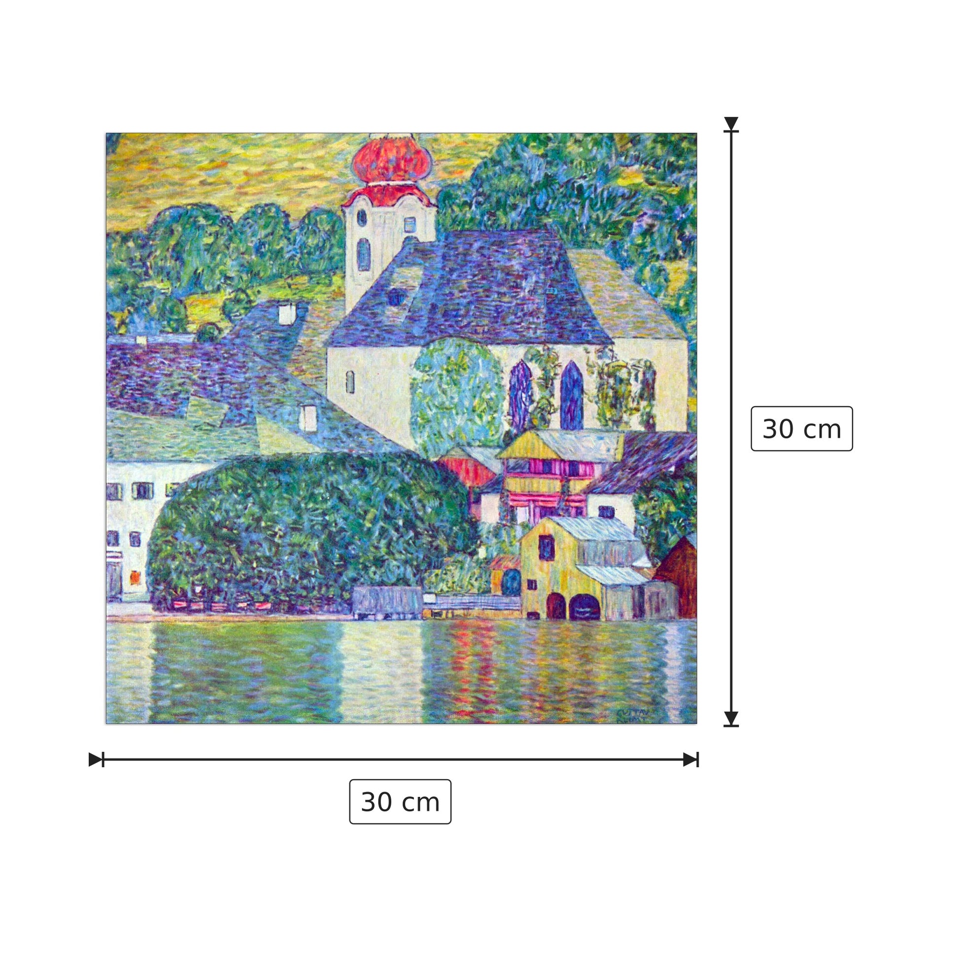 St. Wolfgang Church - Klimt Gustav - cm 30x30 - Pannello in MDF