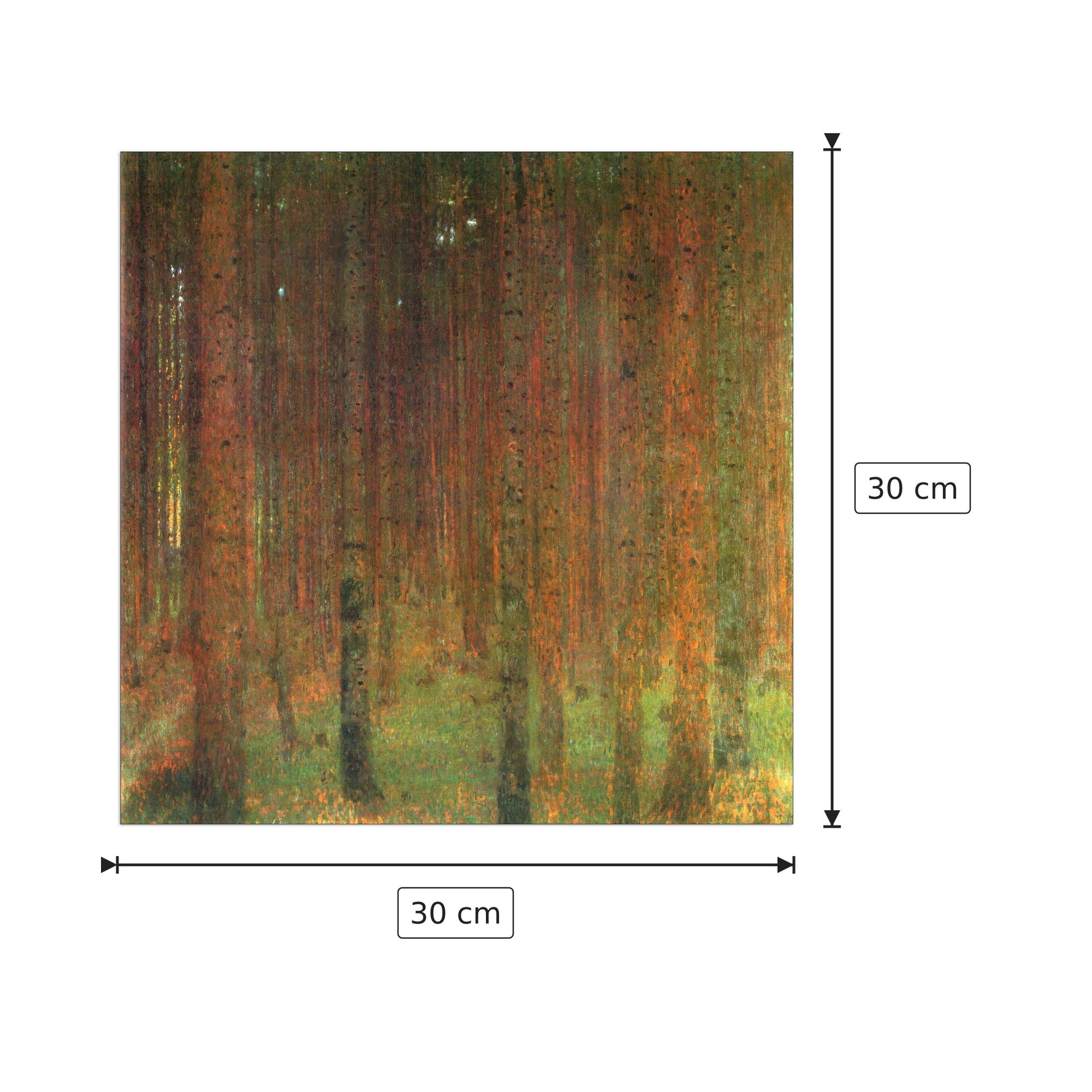 Tannenwald II - Klimt Gustav - cm 30x30 - Pannello in MDF