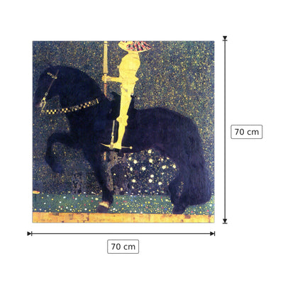 The life of a struggle (The Golden Knights) - Klimt Gustav - cm 70x70 - Pannello in MDF