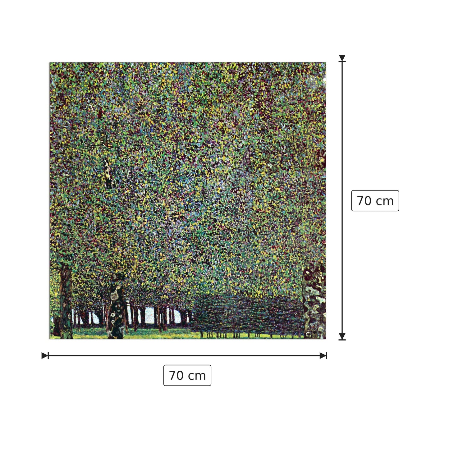 The Park - Klimt Gustav - cm 70x70 - Pannello in MDF