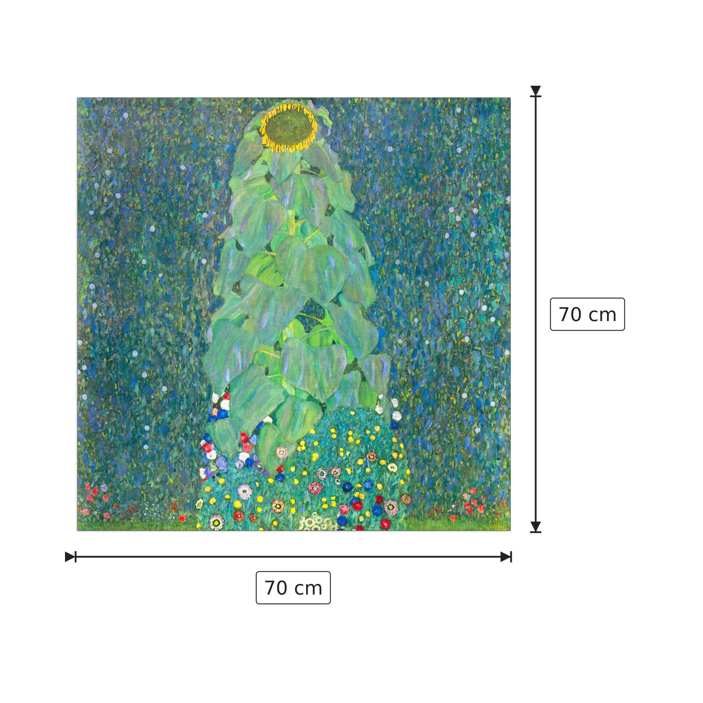 The Sunflower - Klimt Gustav - cm 70x70 - Pannello in MDF