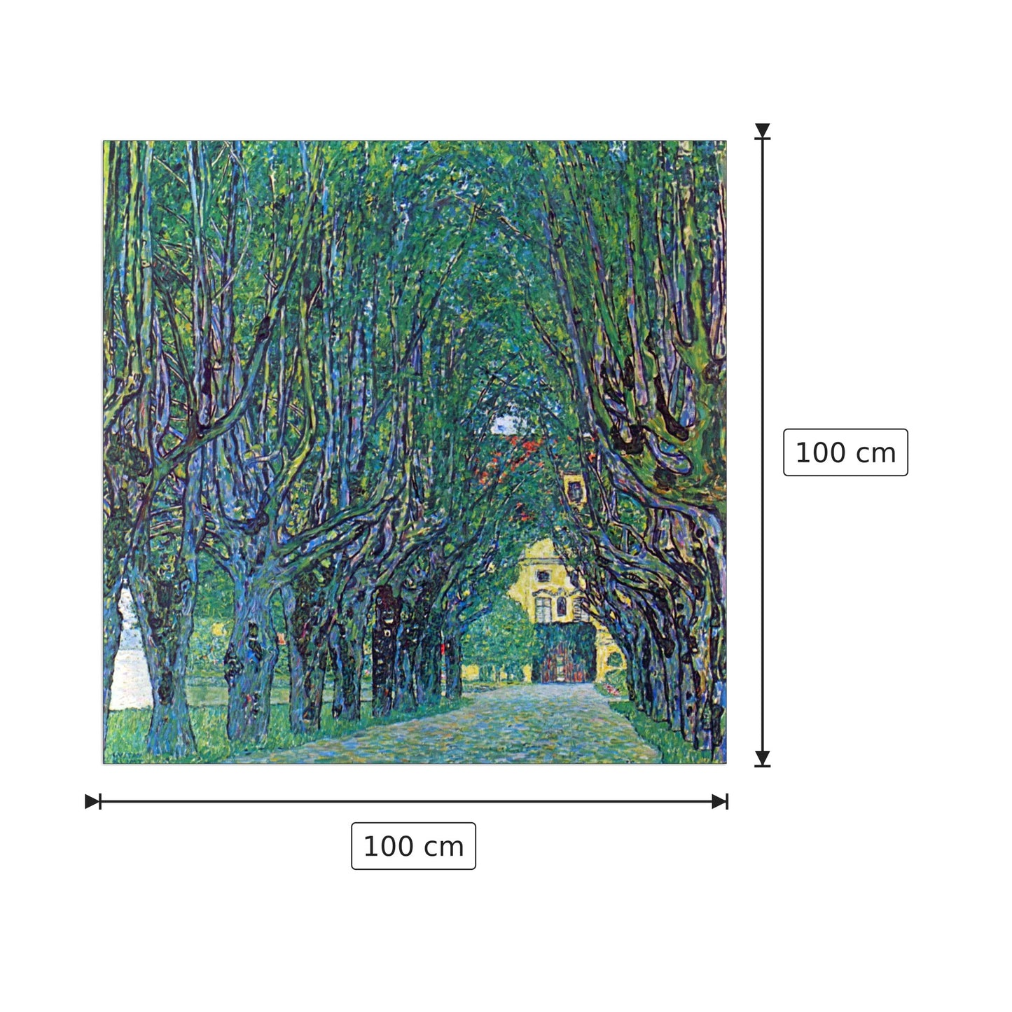 Way to the Park - Klimt Gustav - cm 100x100 - Pannello in MDF