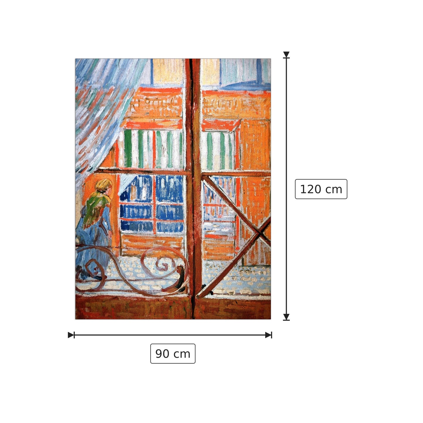 A Pork-Butchers Shop Seen from a Window - Van Gogh Vincent - cm 90x120 - Pannello in MDF
