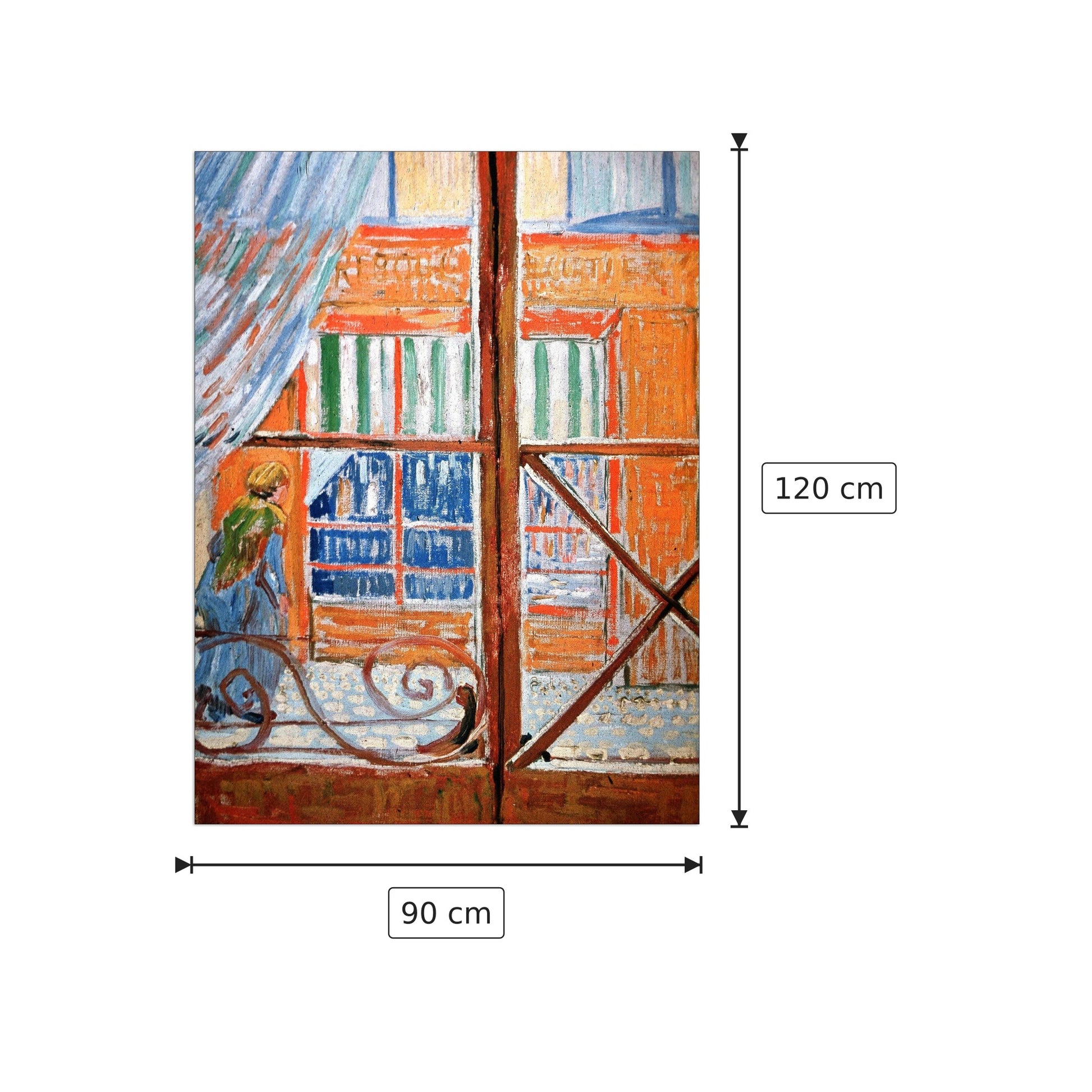 A Pork-Butchers Shop Seen from a Window - Van Gogh Vincent - cm 90x120 - Pannello in MDF