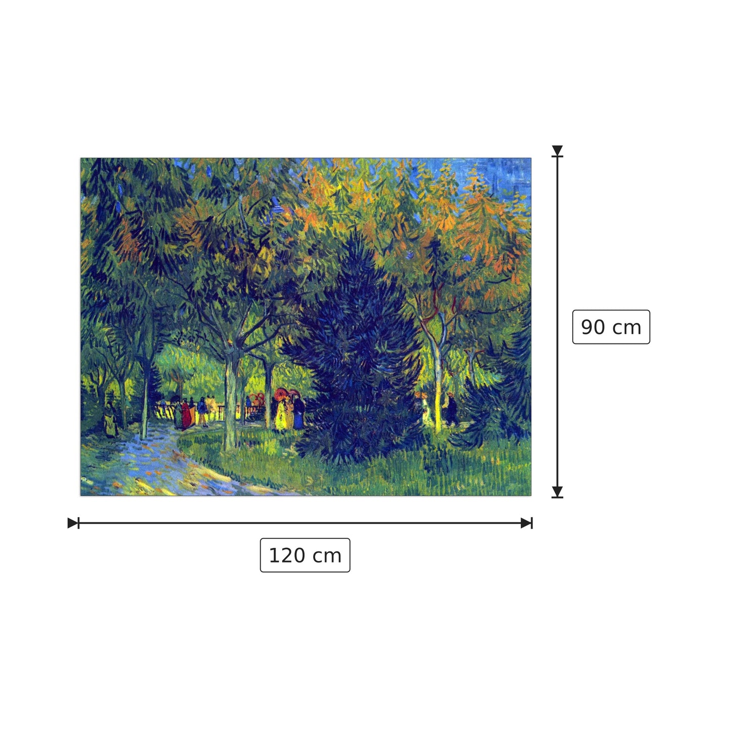 Allee in the Park by Van Gogh - Van Gogh Vincent - cm 120x90 - Pannello in MDF