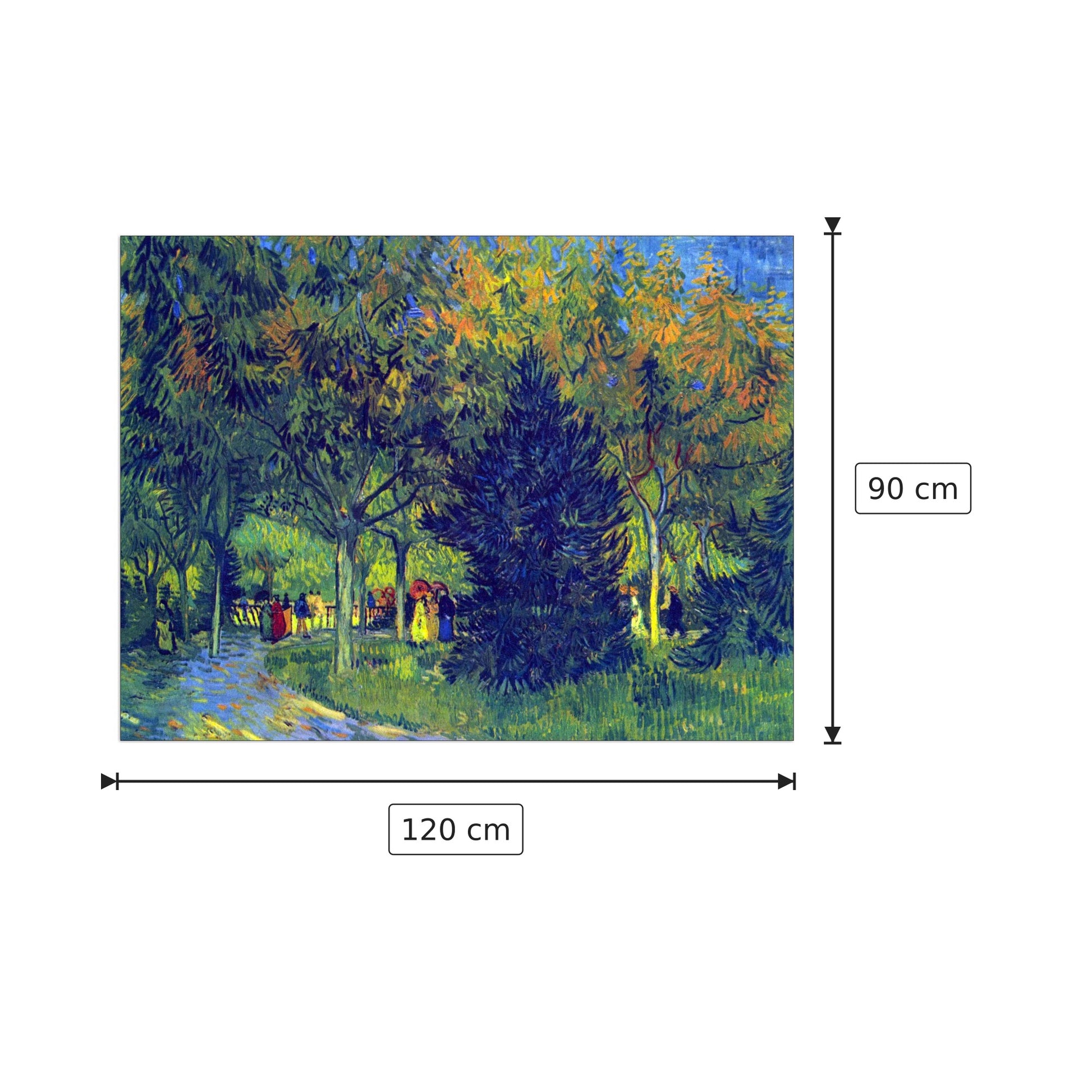 Allee in the Park by Van Gogh - Van Gogh Vincent - cm 120x90 - Pannello in MDF