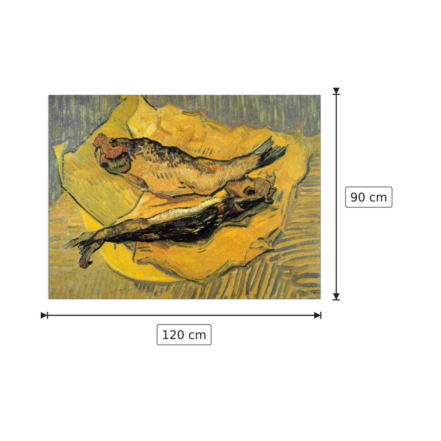 Bloaters - Van Gogh Vincent - cm 120x90 - Pannello in MDF