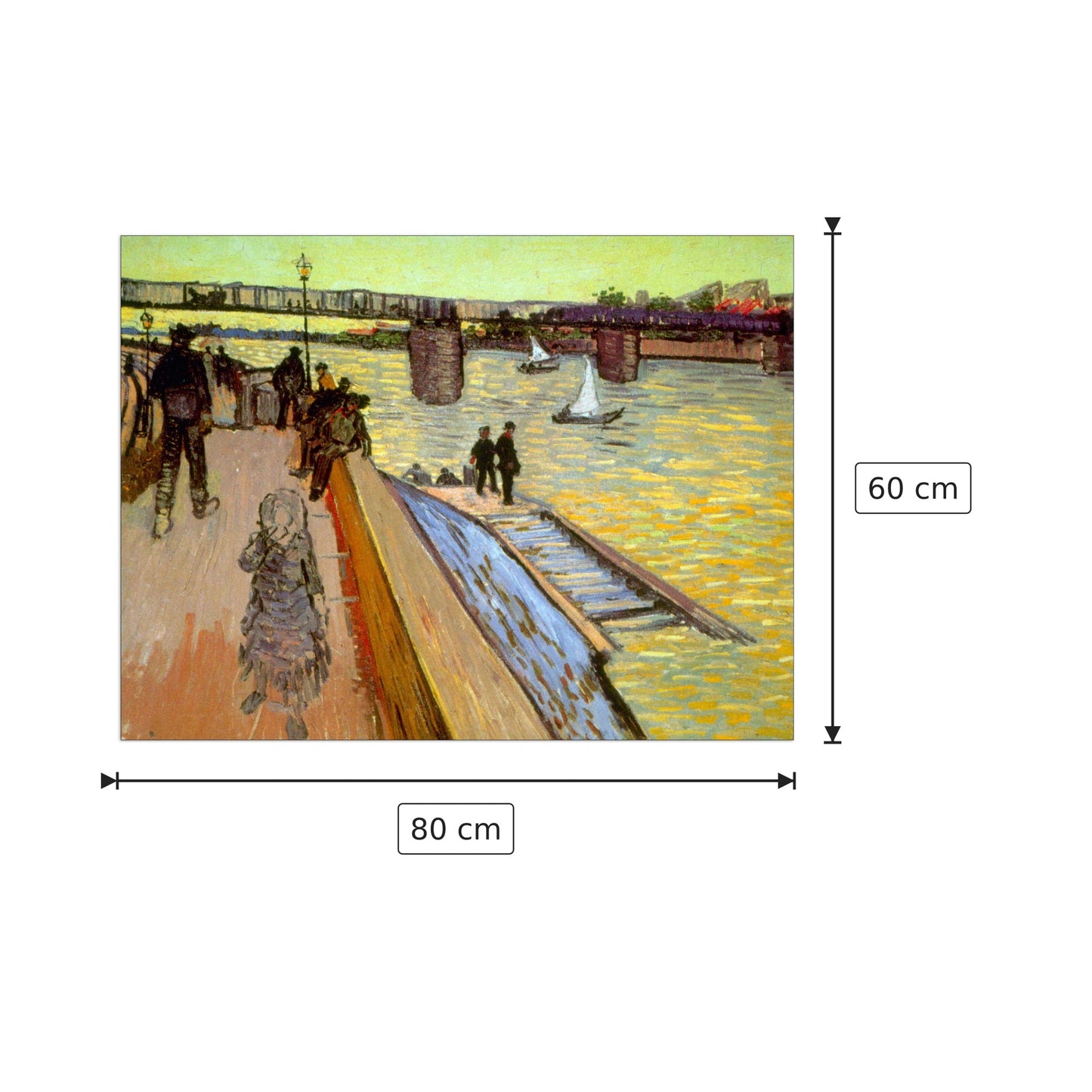 Bridge - Van Gogh Vincent - cm 80x60 - Pannello in MDF