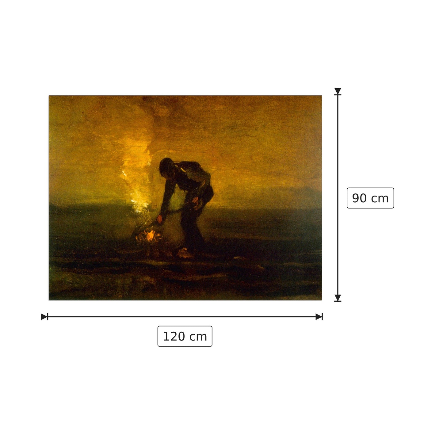 Burning Weeds - Van Gogh Vincent - cm 120x90 - Pannello in MDF