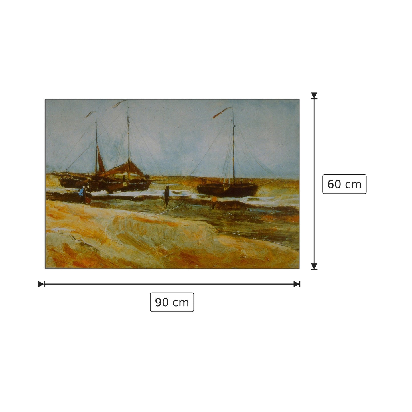 Calm Weather - Van Gogh Vincent - cm 90x60 - Pannello in MDF