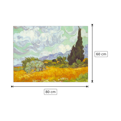 Cornfield with Cyprusses - Van Gogh Vincent - cm 80x60 - Pannello in MDF