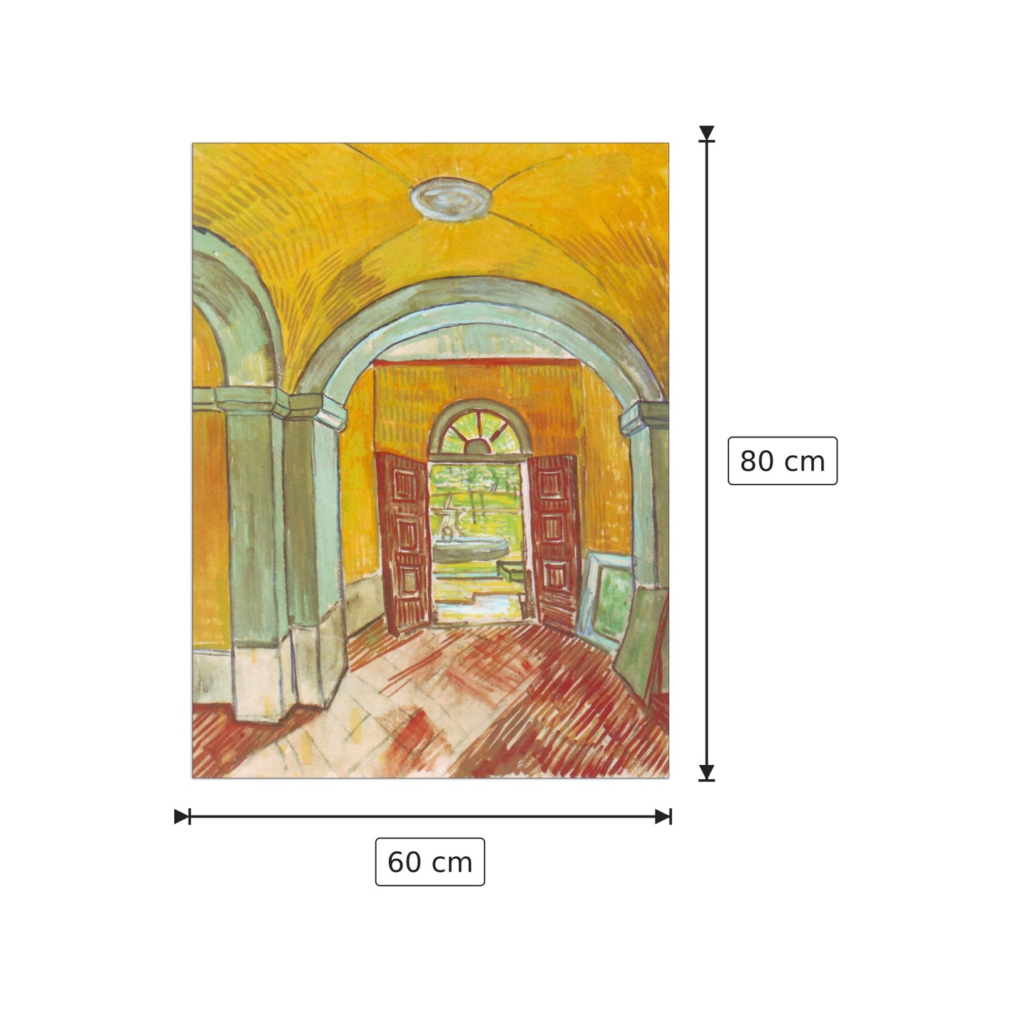 Entrance to the Hospital - Van Gogh Vincent - cm 60x80 - Pannello in MDF