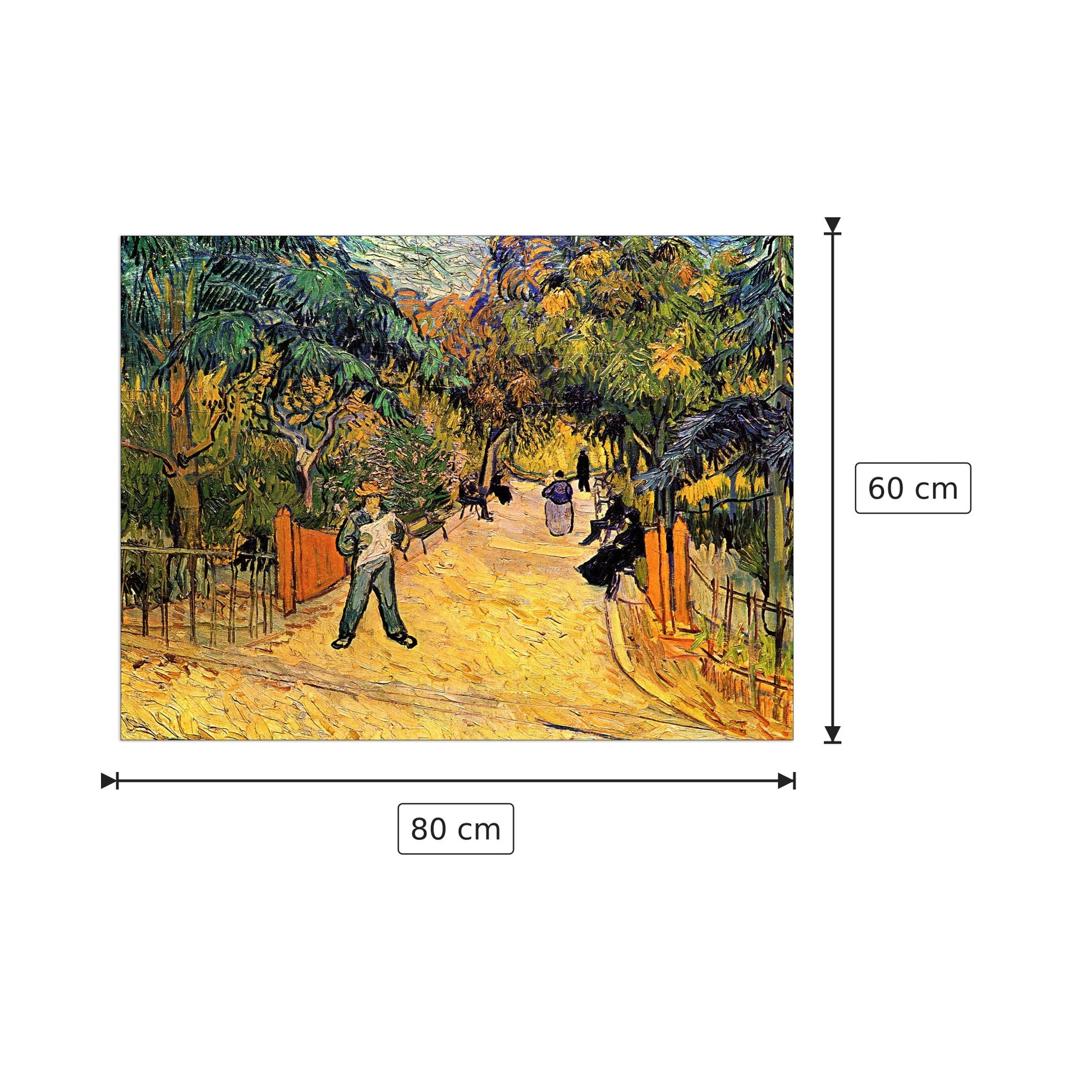 Entrance to the Public Park in Arles - Van Gogh Vincent - cm 80x60 - Pannello in MDF