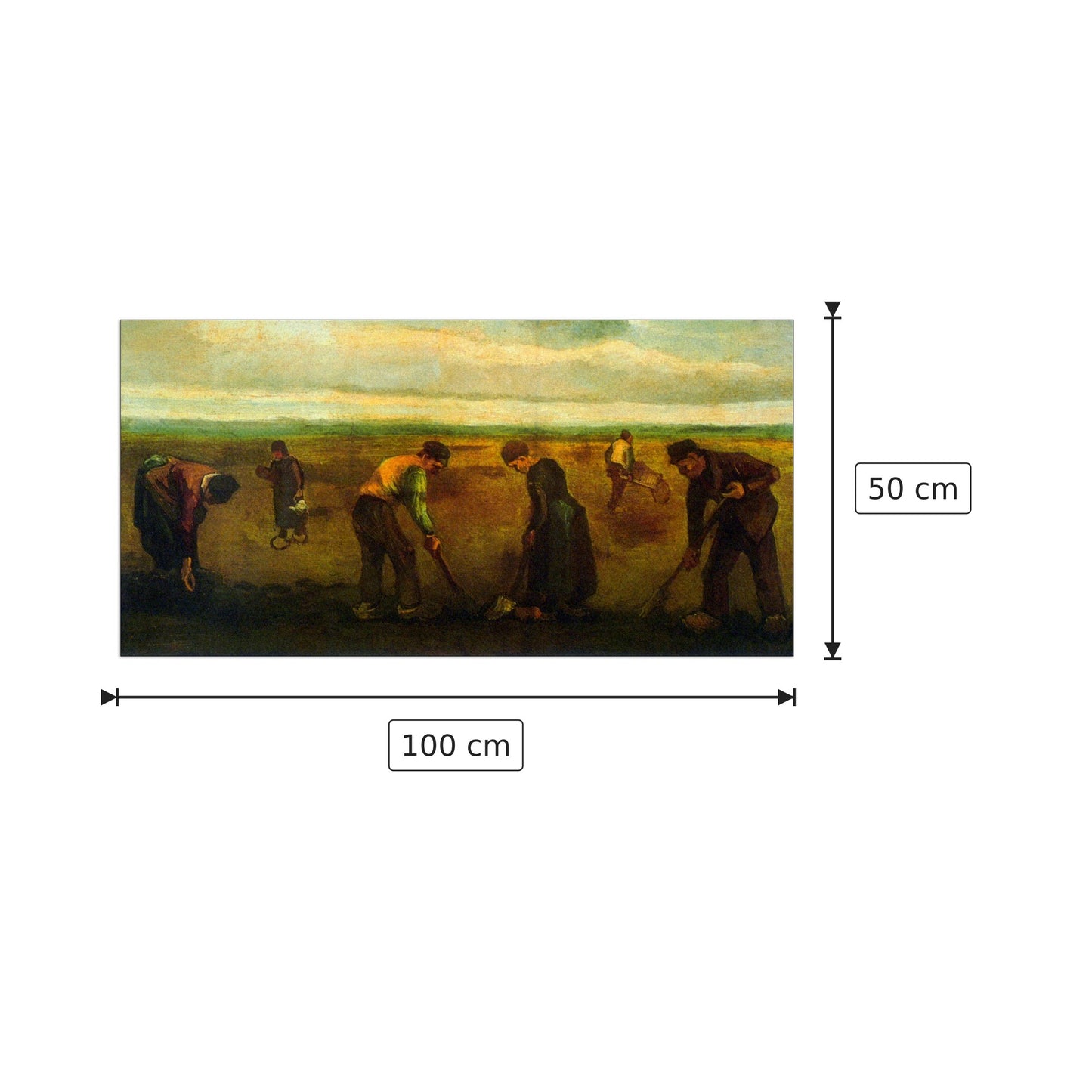 Farmers - Van Gogh Vincent - cm 100x50 - Pannello in MDF