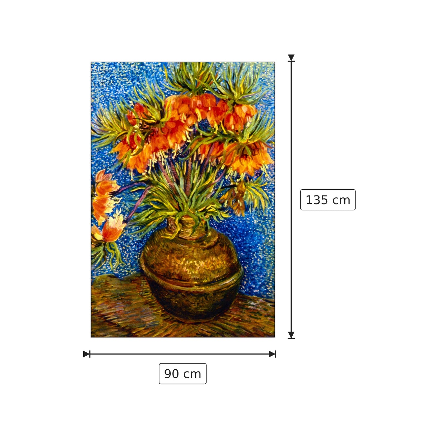 Fritillaries - Van Gogh Vincent - cm 90x135 - Pannello in MDF