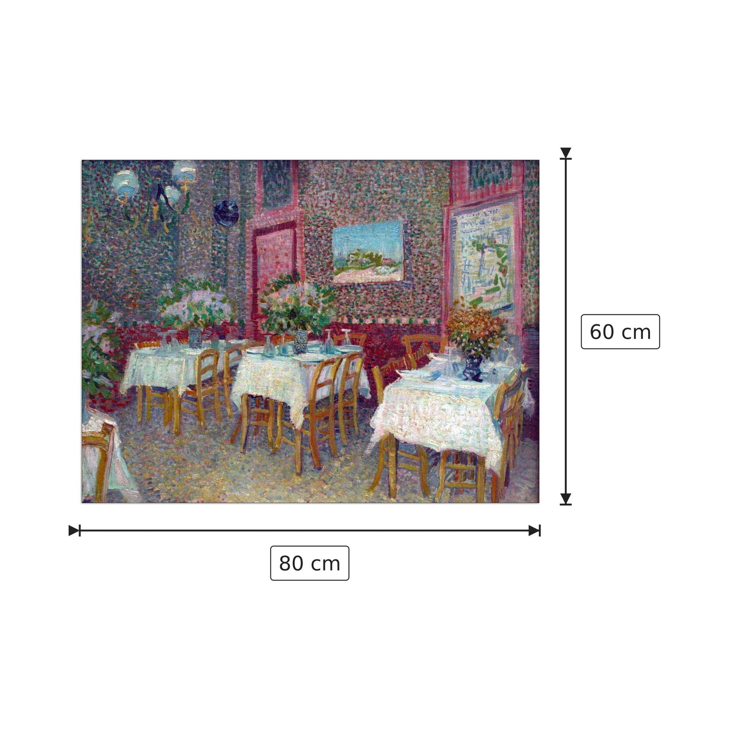 Interior of a Restaurant - Van Gogh Vincent - cm 80x60 - Pannello in MDF
