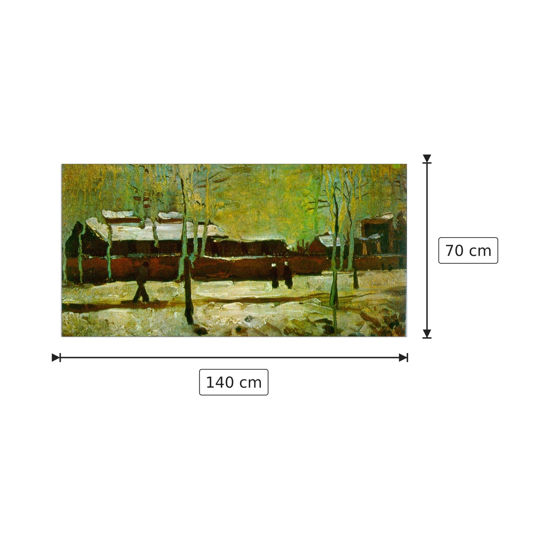 Old Station - Van Gogh Vincent - cm 140x70 - Pannello in MDF