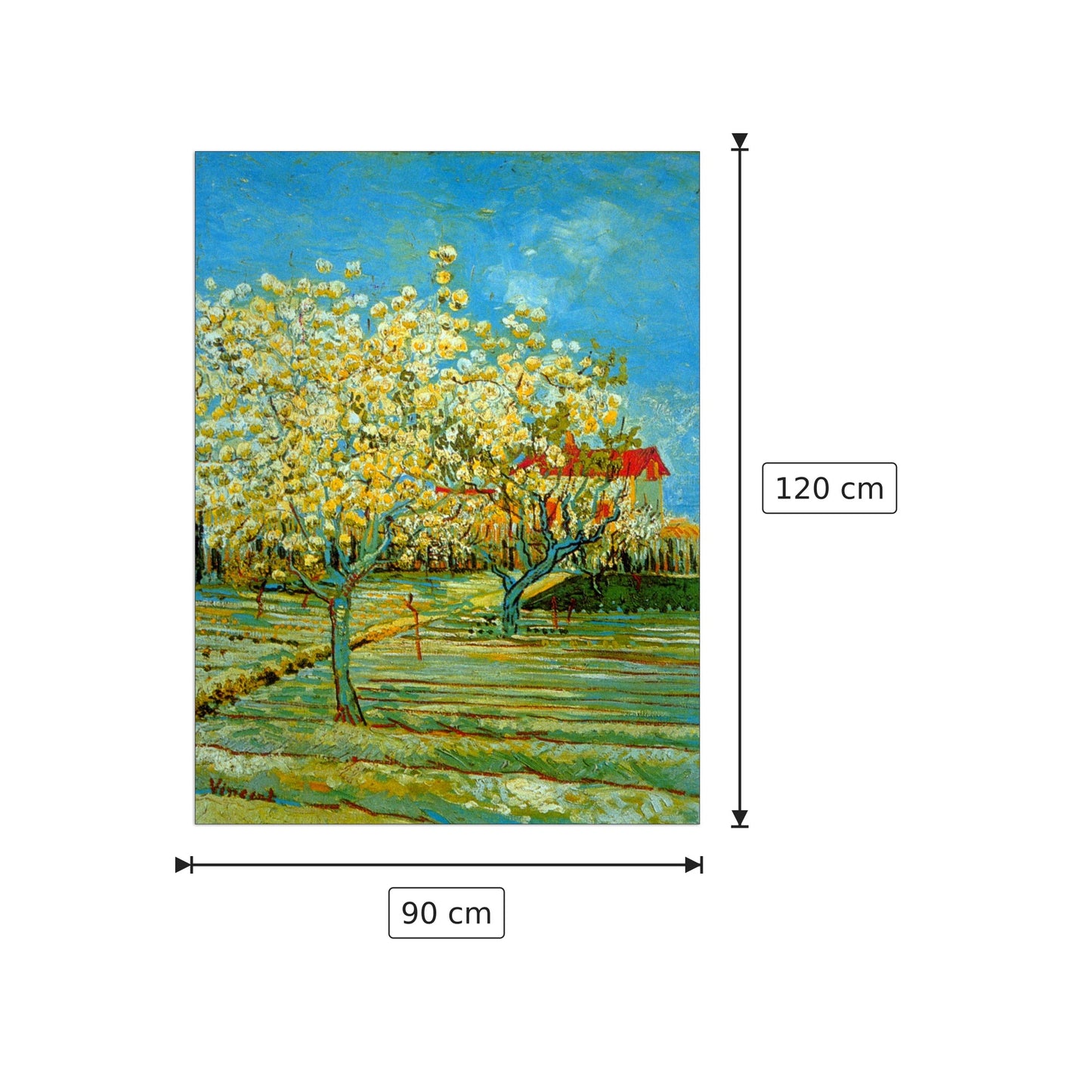 Orchard - Van Gogh Vincent - cm 90x120 - Pannello in MDF