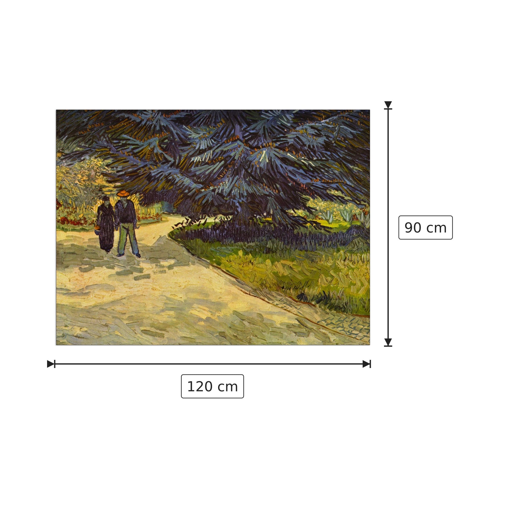 Park Arles - Van Gogh Vincent - cm 120x90 - Pannello in MDF