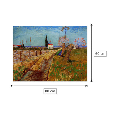 Path Through a Field with Willows - Van Gogh Vincent - cm 80x60 - Pannello in MDF