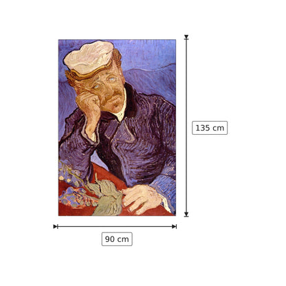 Portrait of Dr Gachet - Van Gogh Vincent - cm 90x135 - Pannello in MDF