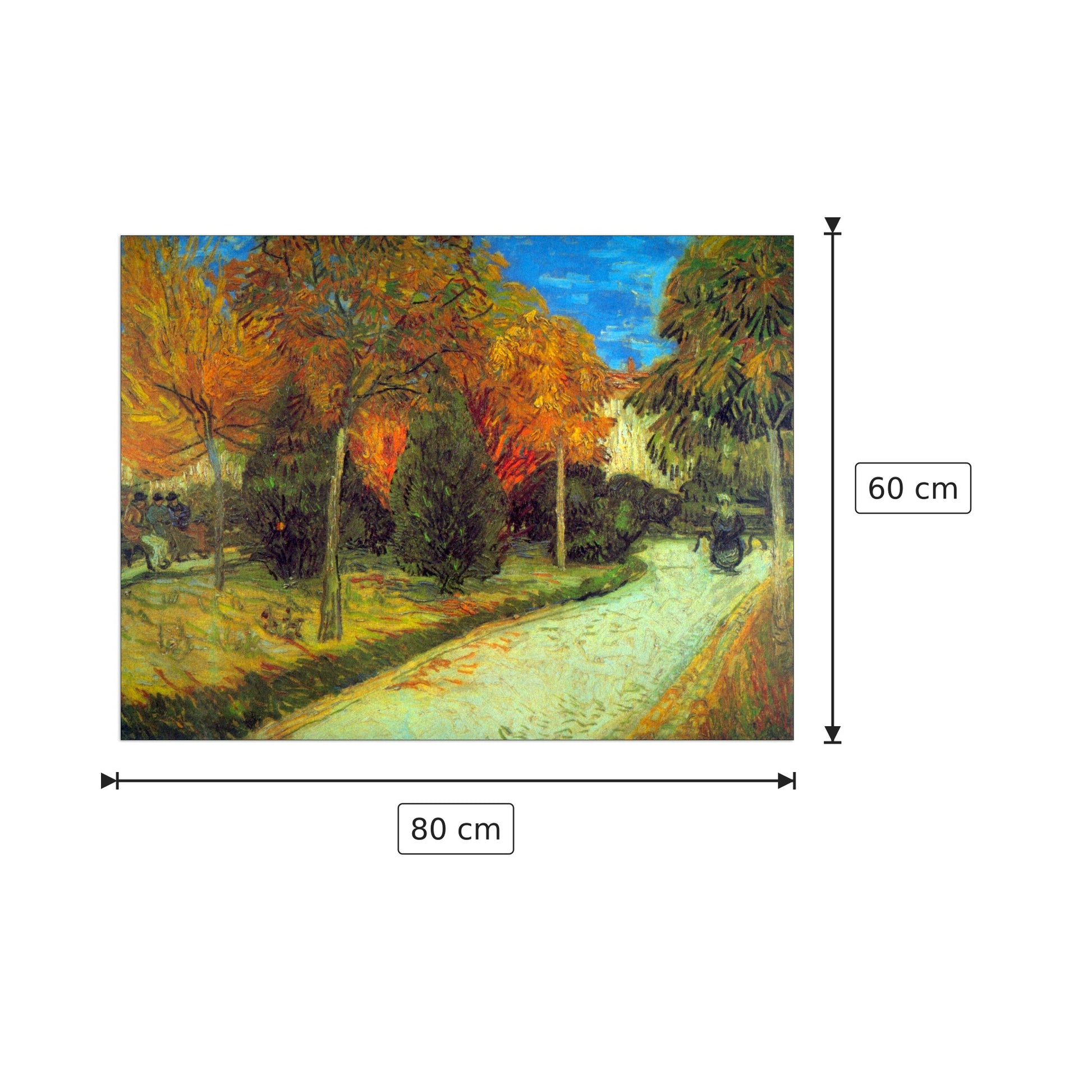 Public Park - Van Gogh Vincent - cm 80x60 - Pannello in MDF