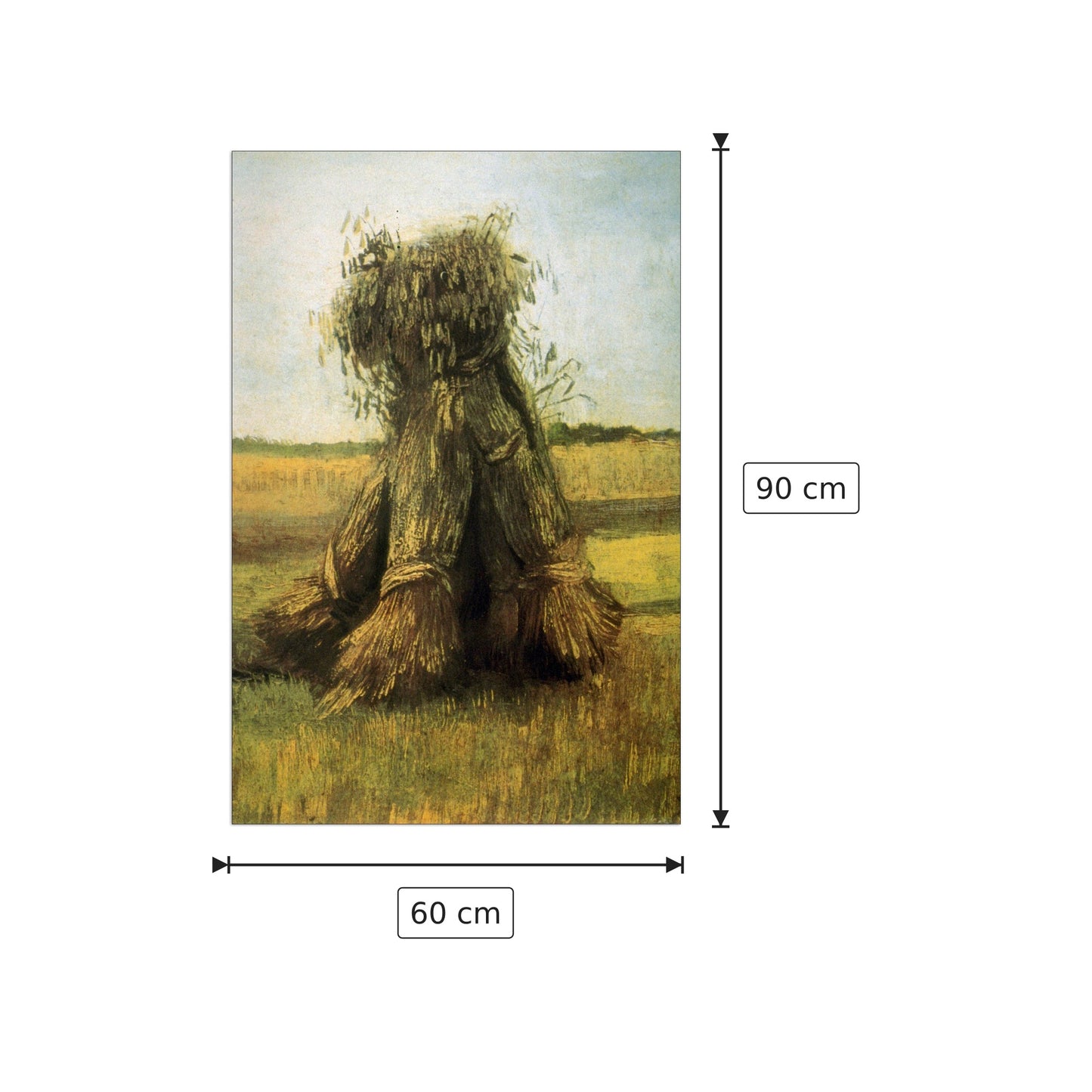 Sheaves II - Van Gogh Vincent - cm 60x90 - Pannello in MDF