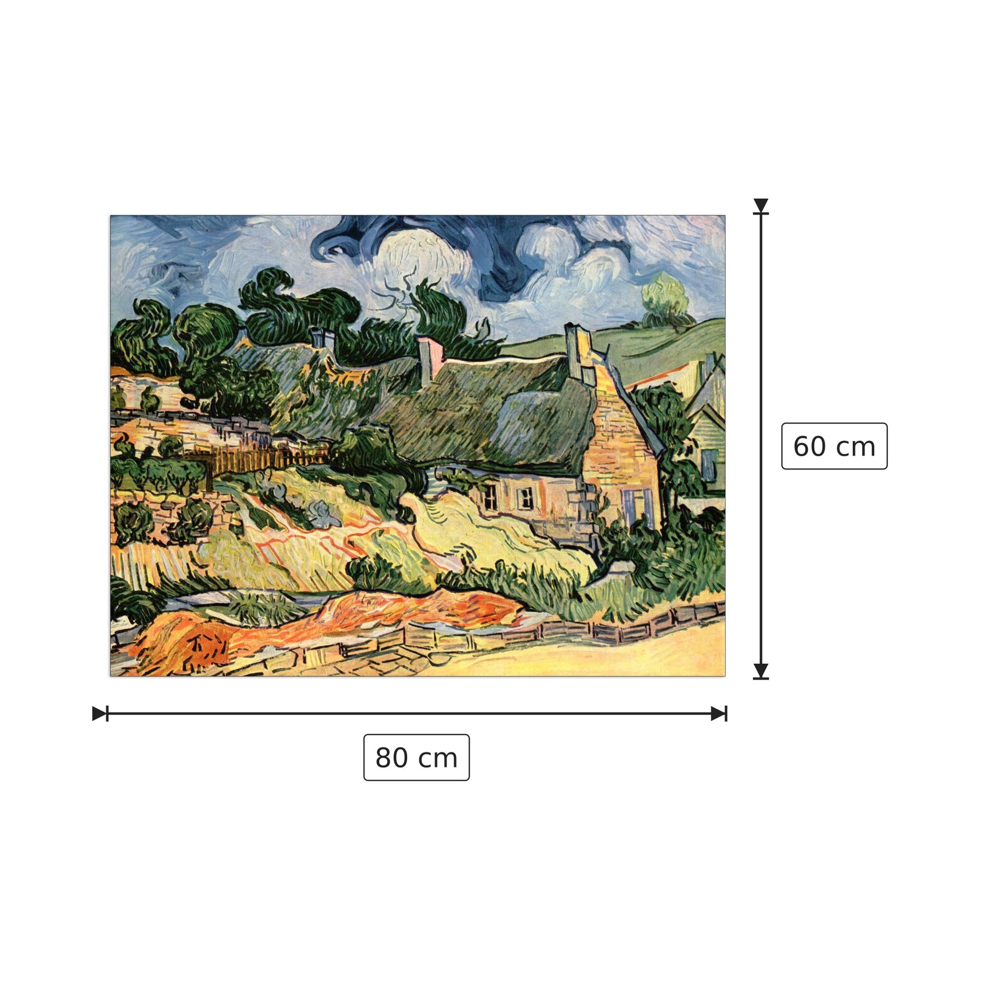 Shelters in Cordeville - Van Gogh Vincent - cm 80x60 - Pannello in MDF