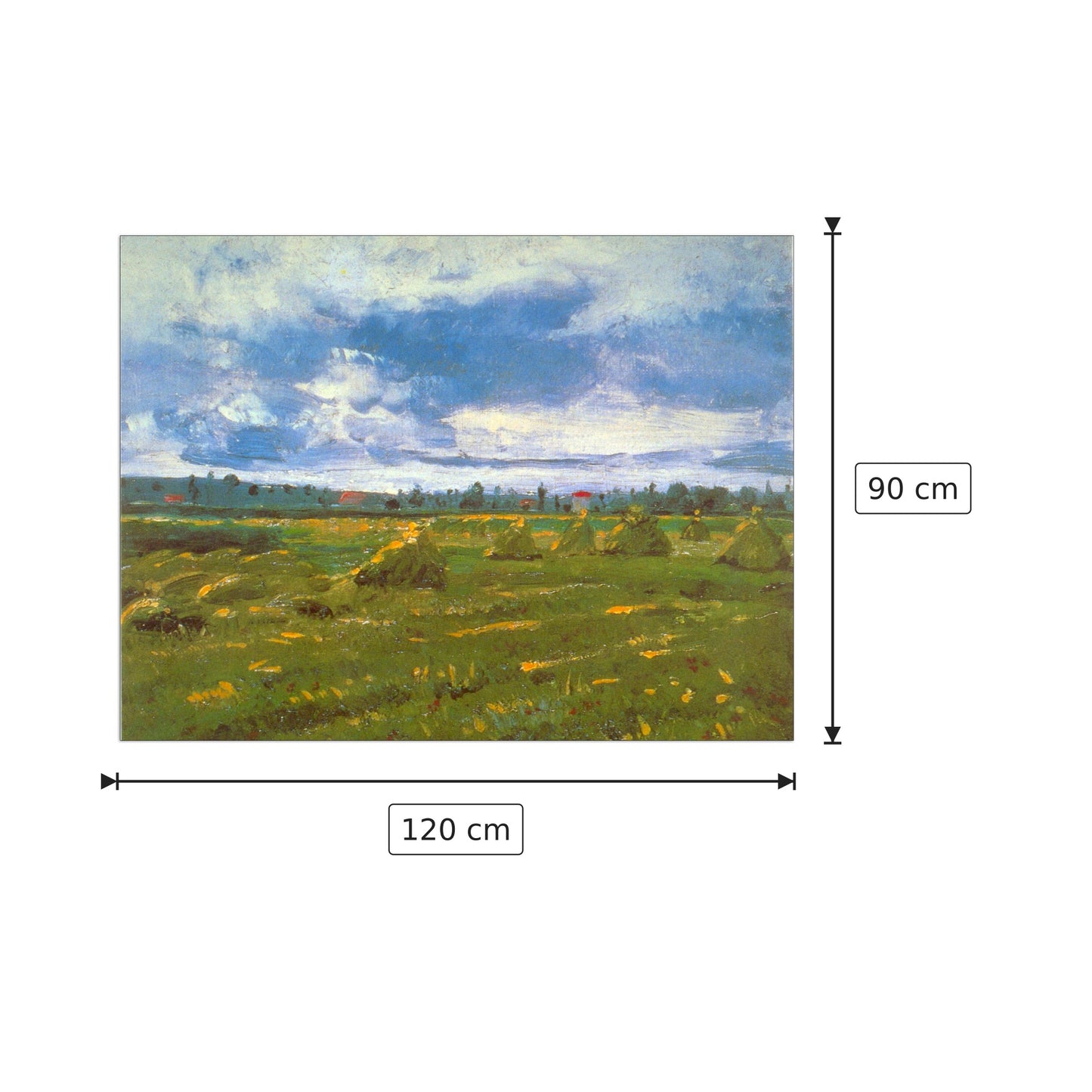 Stacks - Van Gogh Vincent - cm 120x90 - Pannello in MDF