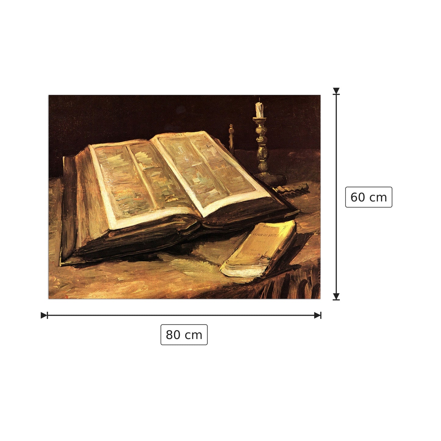 Still Life with Bible - Van Gogh Vincent - cm 80x60 - Pannello in MDF