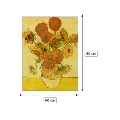 Still life with sunflowers - Van Gogh Vincent - cm 60x80 - Pannello in MDF