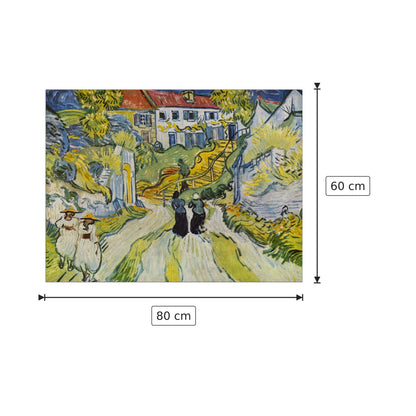 Street and road in Auvers - Van Gogh Vincent - cm 80x60 - Pannello in MDF