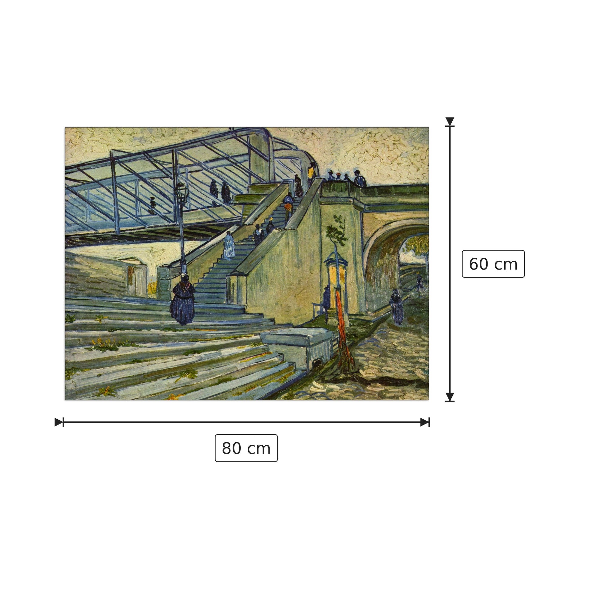 The Bridge at Trinquetaille - Van Gogh Vincent - cm 80x60 - Pannello in MDF