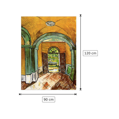 The Entrance Hall of Saint-Paul Hospital - Van Gogh Vincent - cm 90x120 - Pannello in MDF