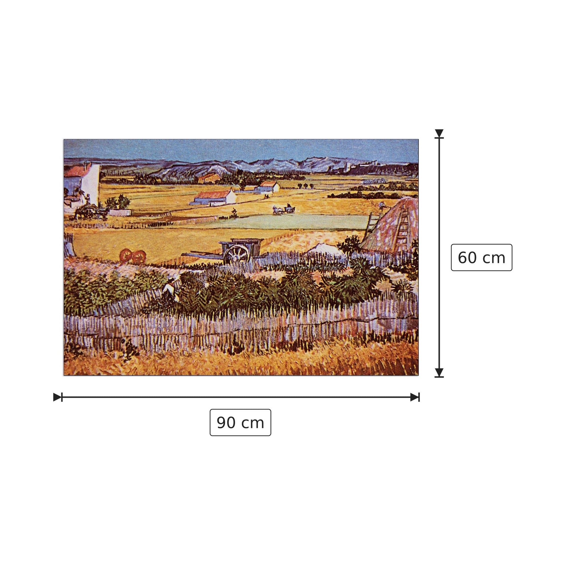 The Harvest - Van Gogh Vincent - cm 90x60 - Pannello in MDF