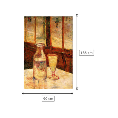 The Still Life with Absinthe - Van Gogh Vincent - cm 90x135 - Pannello in MDF