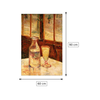 The Still Life with Absinthe - Van Gogh Vincent - cm 60x90 - Pannello in MDF