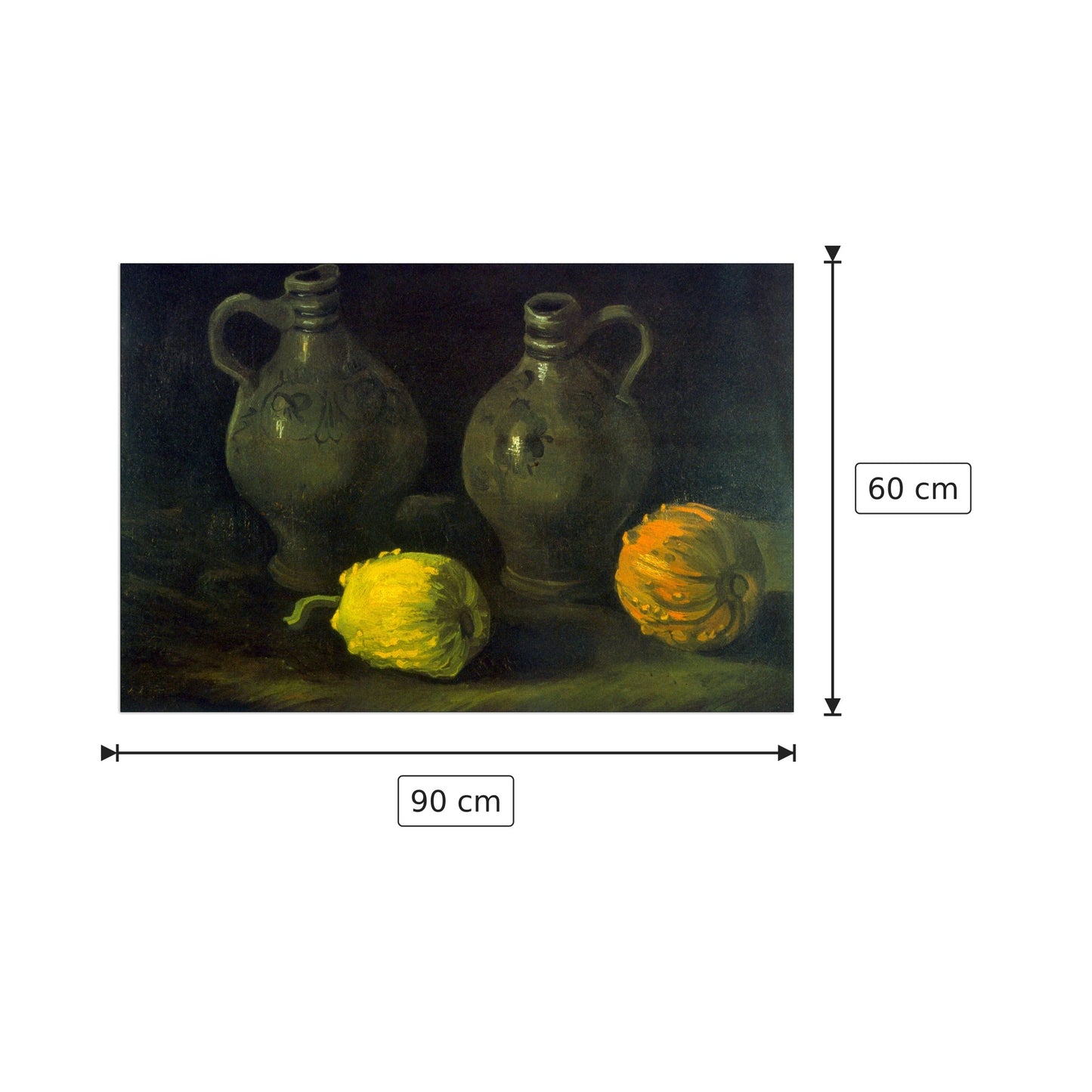 Two Jars - Van Gogh Vincent - cm 90x60 - Pannello in MDF