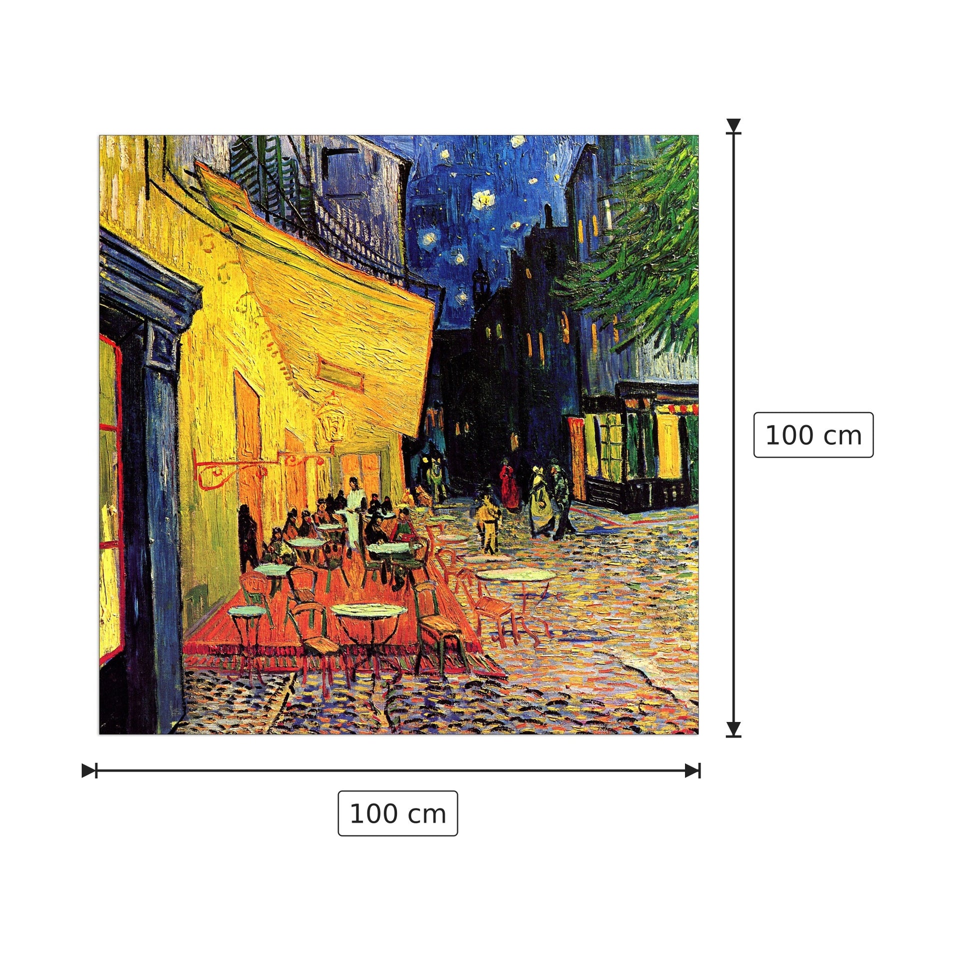 The Terrace Cafe_lg - Van Gogh Vincent - cm 100x100 - Pannello in MDF