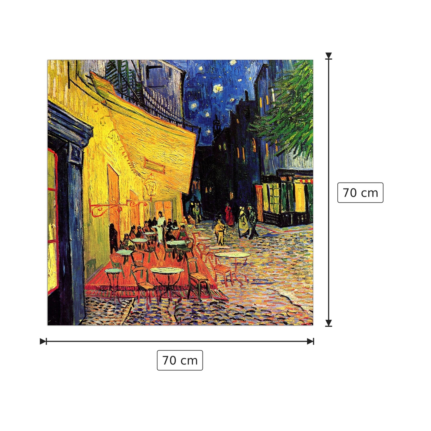 The Terrace Cafe_lg - Van Gogh Vincent - cm 70x70 - Pannello in MDF