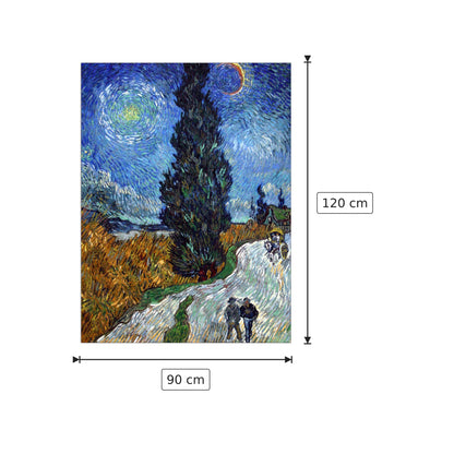 Country road in Provence - Van Gogh Vincent - cm 90x120 - Pannello in MDF