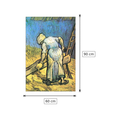 A farmer cutting hay - Van Gogh Vincent - cm 60x90 - Pannello in MDF