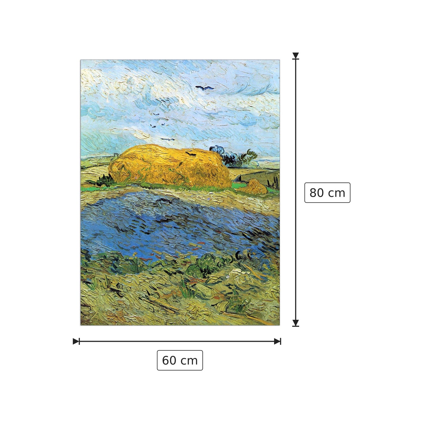 Barn on a rainy day - Van Gogh Vincent - cm 60x80 - Pannello in MDF