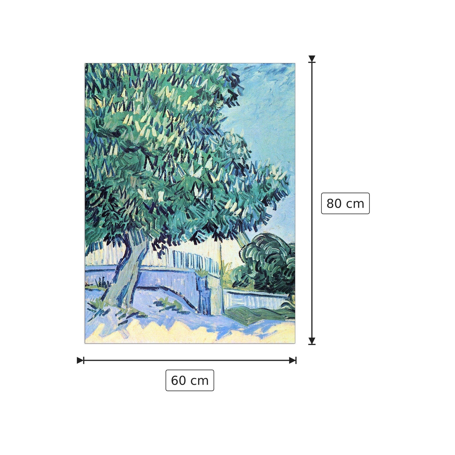 Blossoming chestnut tree II - Van Gogh Vincent - cm 60x80 - Pannello in MDF