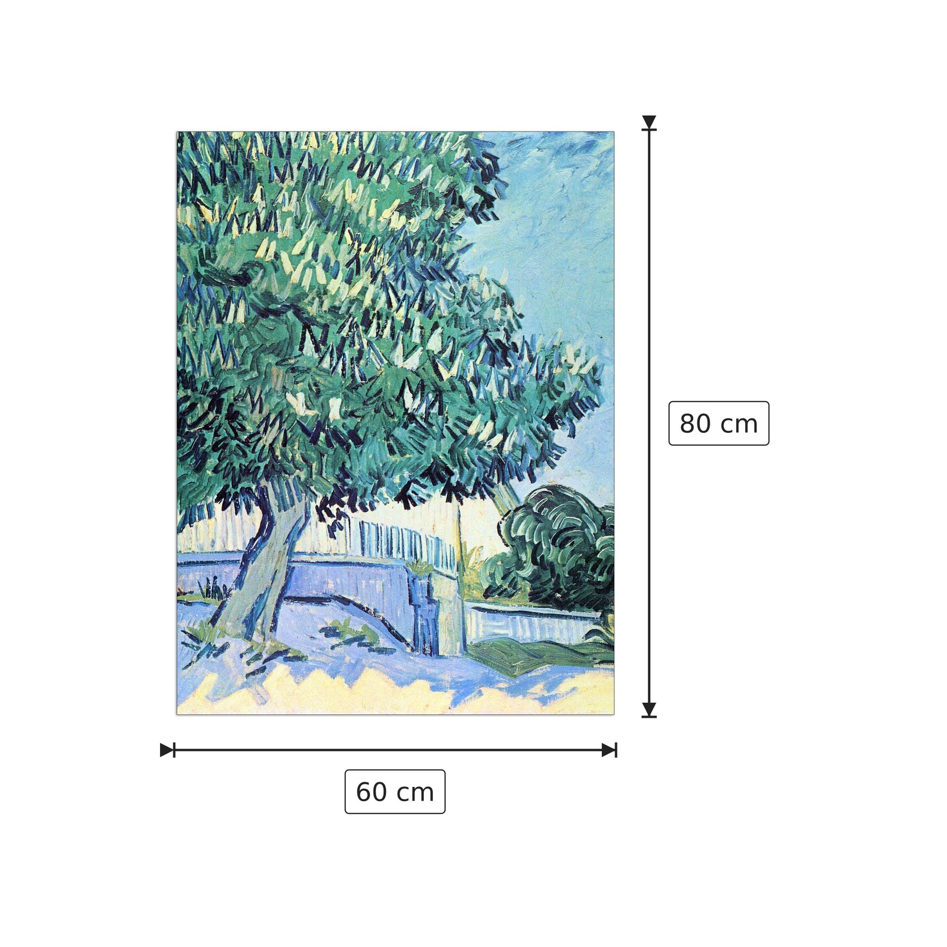Blossoming chestnut tree II - Van Gogh Vincent - cm 60x80 - Pannello in MDF