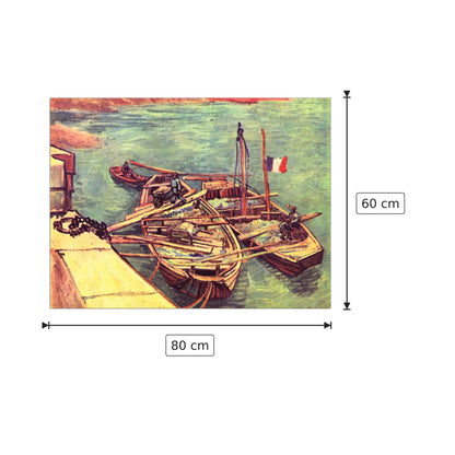 Boats with sand - Van Gogh Vincent - cm 80x60 - Pannello in MDF