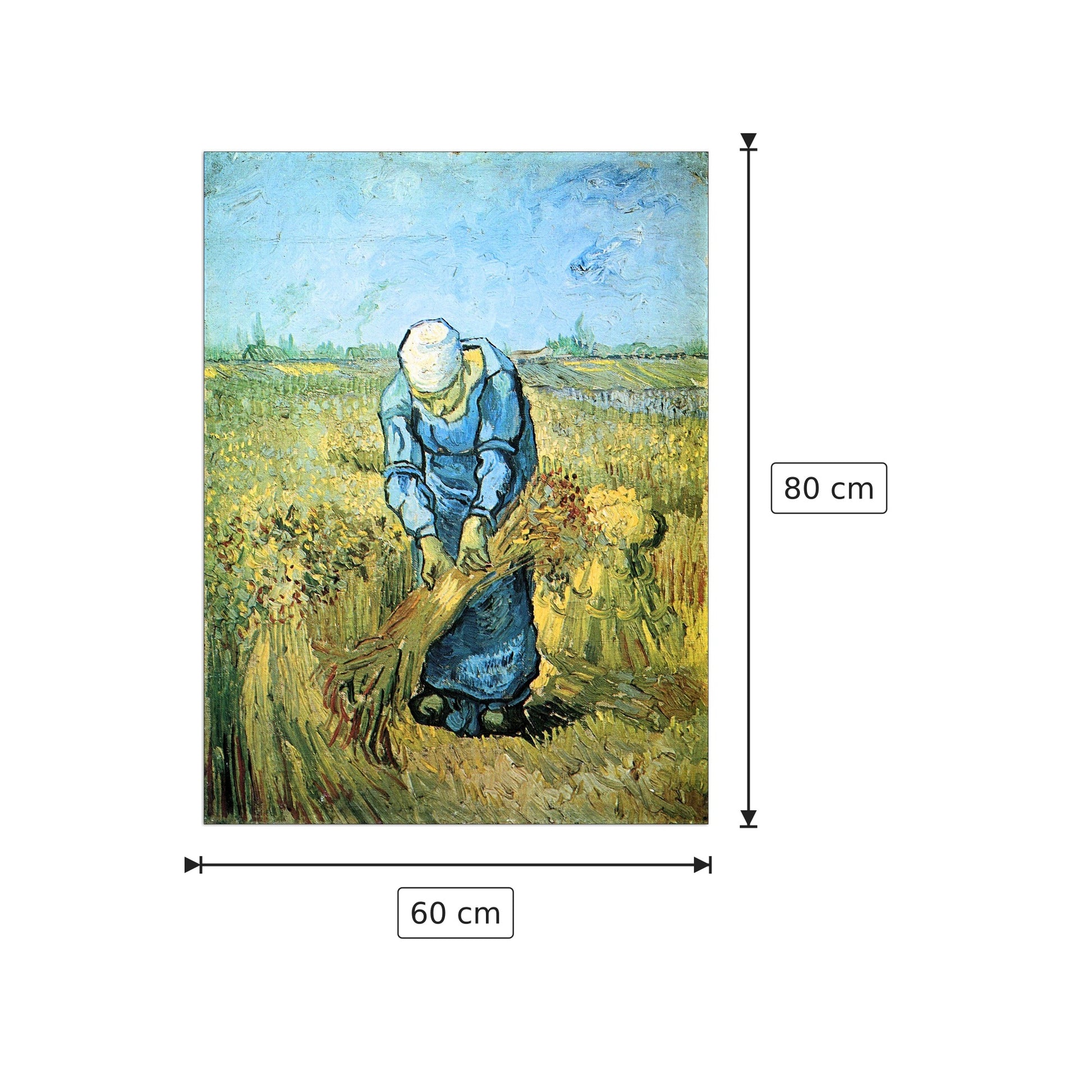 Farm worker - Van Gogh Vincent - cm 60x80 - Pannello in MDF