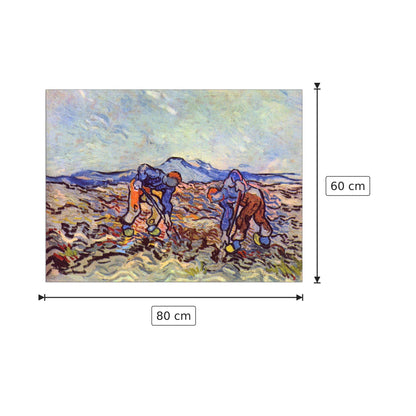 Farmers at work - Van Gogh Vincent - cm 80x60 - Pannello in MDF