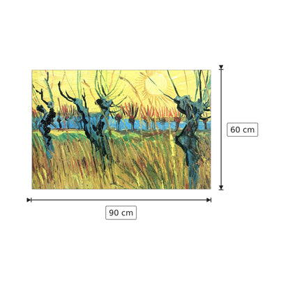 Grazing at sunset - Van Gogh Vincent - cm 90x60 - Pannello in MDF